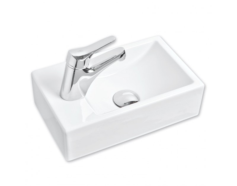 DİKDÖRTGEN MOBİLYA ÜSTÜ LAVABO (23X37) SOL
