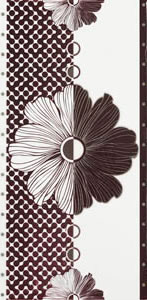 Notte Wave Siyah Dekor 25x50